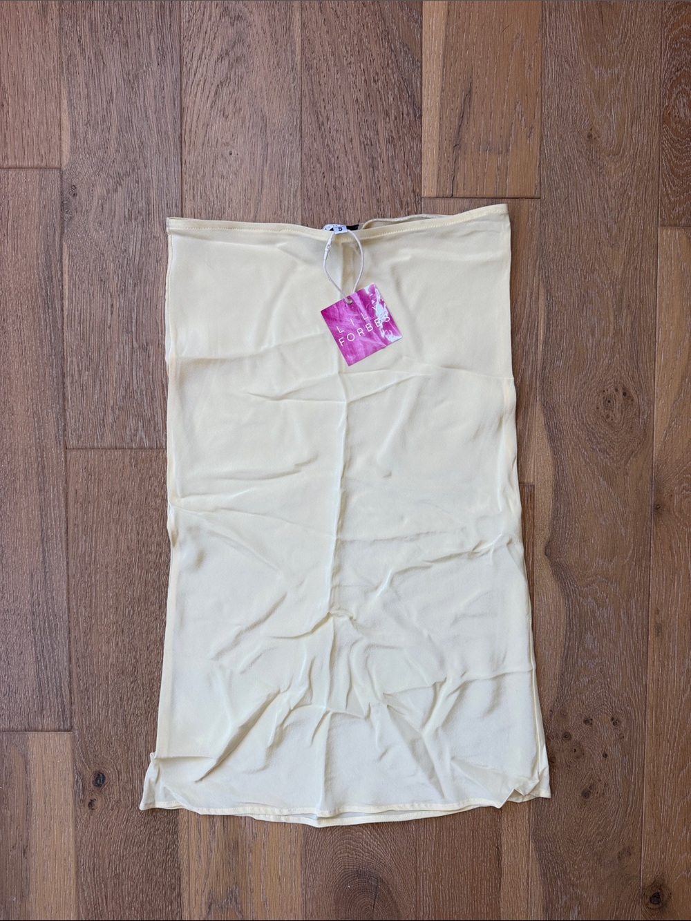 Lily Forbes Sophia Silk Slip Skirt Butter Yellow